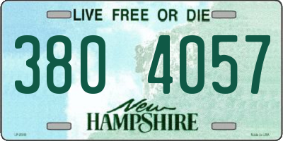 NH license plate 3804057