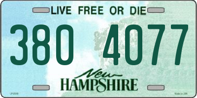 NH license plate 3804077