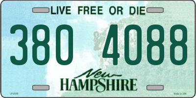 NH license plate 3804088