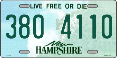 NH license plate 3804110