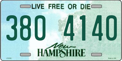 NH license plate 3804140