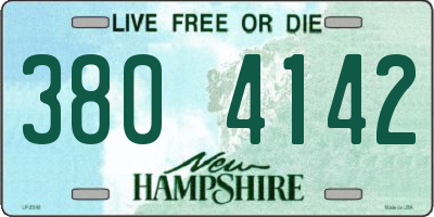 NH license plate 3804142