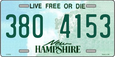 NH license plate 3804153