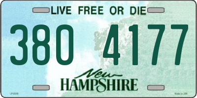 NH license plate 3804177