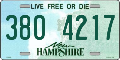 NH license plate 3804217