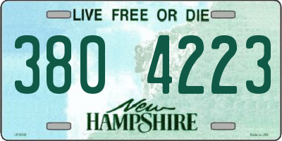 NH license plate 3804223
