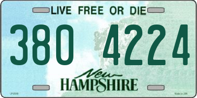 NH license plate 3804224