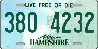 NH license plate 3804232