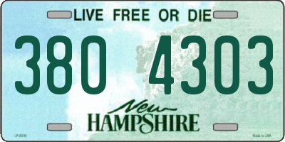 NH license plate 3804303