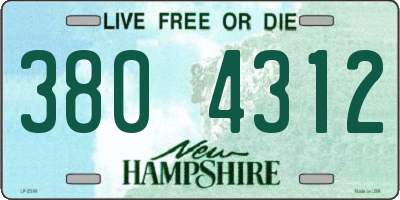 NH license plate 3804312