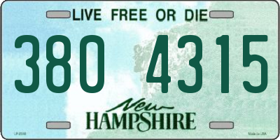 NH license plate 3804315