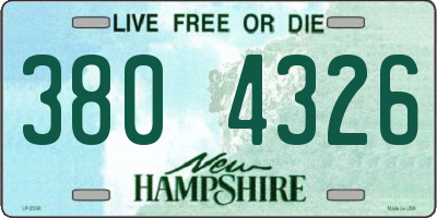 NH license plate 3804326