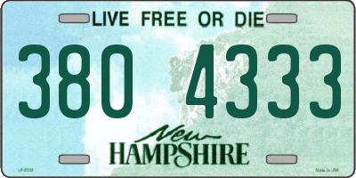 NH license plate 3804333