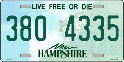 NH license plate 3804335