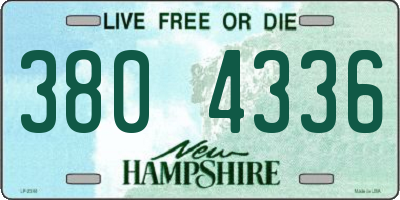 NH license plate 3804336