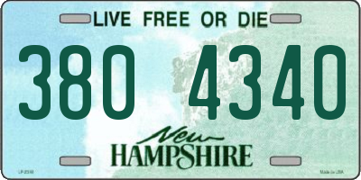 NH license plate 3804340