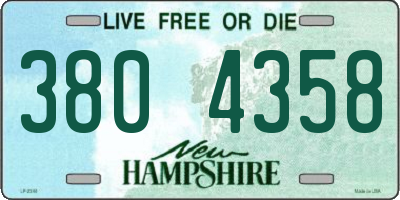 NH license plate 3804358