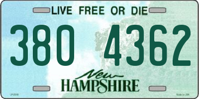 NH license plate 3804362