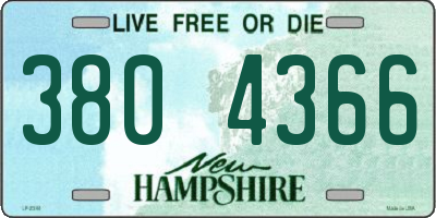 NH license plate 3804366