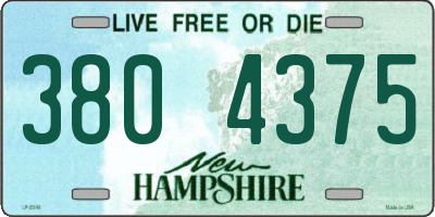 NH license plate 3804375