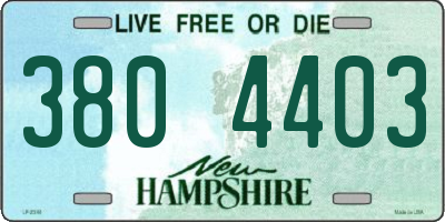 NH license plate 3804403