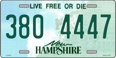 NH license plate 3804447