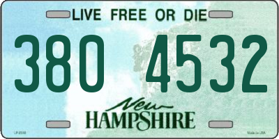NH license plate 3804532