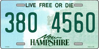 NH license plate 3804560