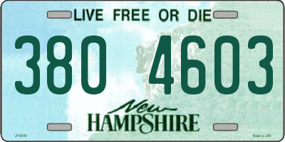 NH license plate 3804603