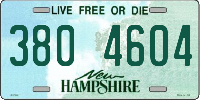 NH license plate 3804604