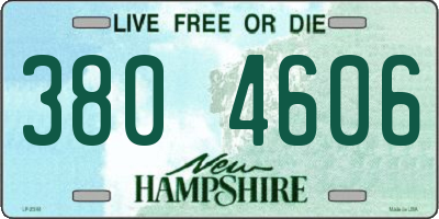 NH license plate 3804606