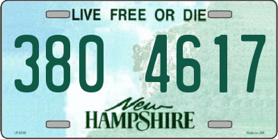 NH license plate 3804617