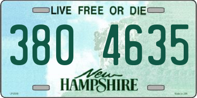 NH license plate 3804635