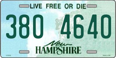 NH license plate 3804640