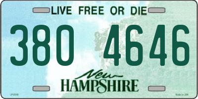NH license plate 3804646