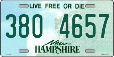 NH license plate 3804657