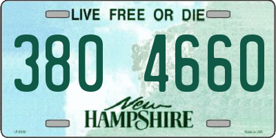 NH license plate 3804660