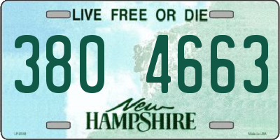 NH license plate 3804663