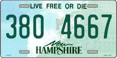 NH license plate 3804667