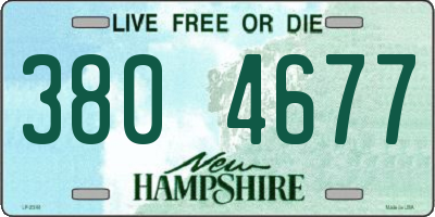 NH license plate 3804677