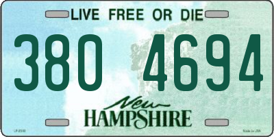 NH license plate 3804694