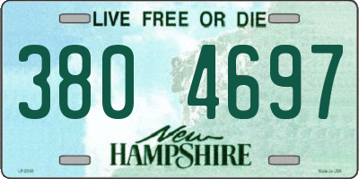 NH license plate 3804697