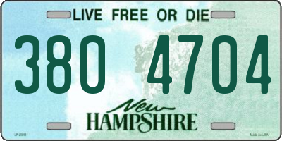 NH license plate 3804704
