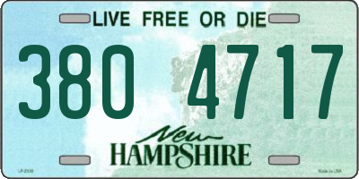 NH license plate 3804717