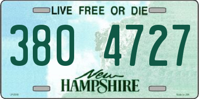 NH license plate 3804727