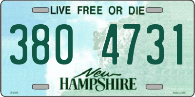 NH license plate 3804731