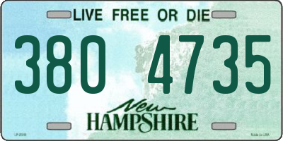 NH license plate 3804735