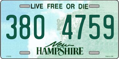 NH license plate 3804759