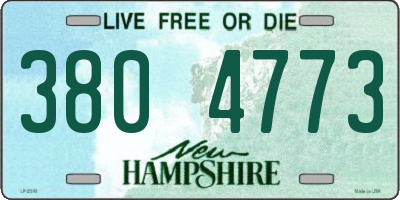 NH license plate 3804773