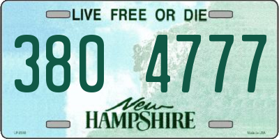 NH license plate 3804777